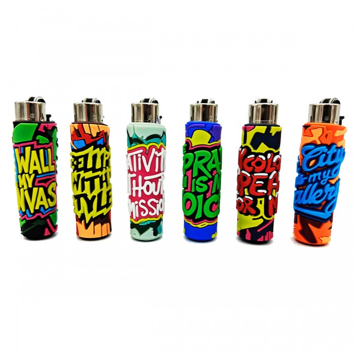 Mechero Clipper con funda de silicona.