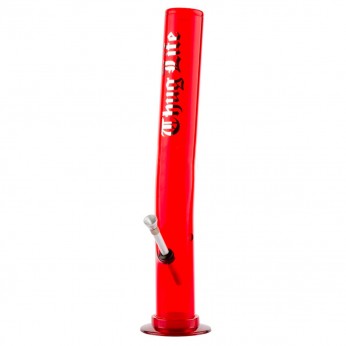 Bong Thug Life Rojo Acrílico inclinado de 41 cm.
