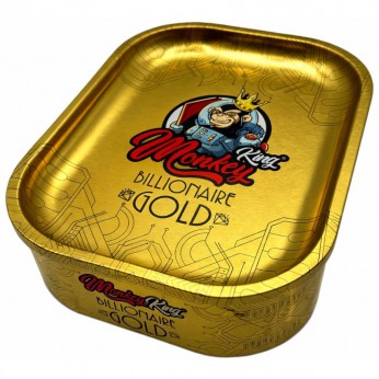Bandeja con Caja Monkey King Billonaire dorada.