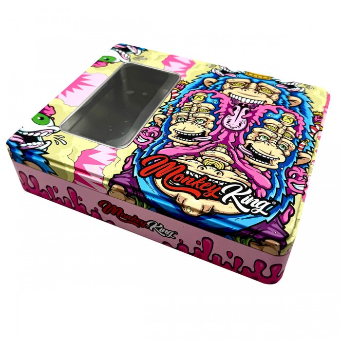 Kit para fumar Monkey King rosa, caja.