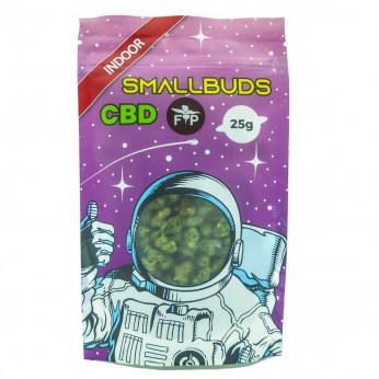 Flores CBD Small Buds Cali Indoor de 25g Lila, envase de 25g.