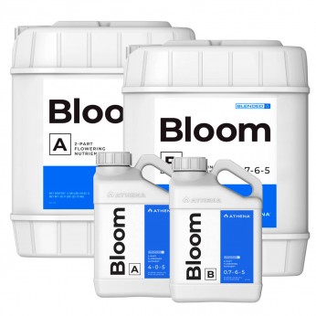 Abono de floración Bloom A+B de Athena, diferentes formatos.