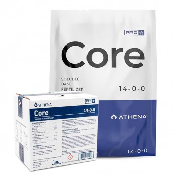 Fertilizante en polvo Core Pro de Athena, diferentes formatos.
