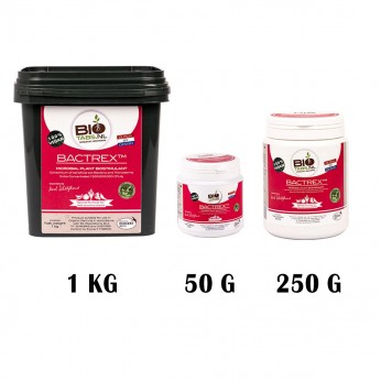 Bactrex BioTabs en formatos de 50 g, 250 g y 1 Kg