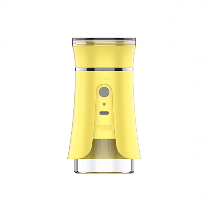 Grinder eléctrico Yocan iShred para hierbas, color amarillo.