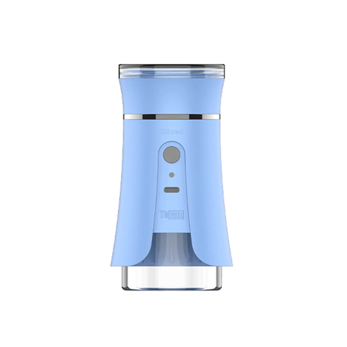 Grinder eléctrico Yocan iShred para hierbas, color azul.