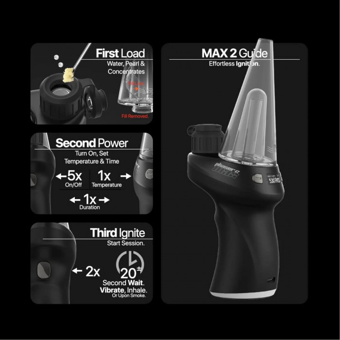Vaporizador de resinas y concentrados Yocan Black Phaser Max 2, guía de uso