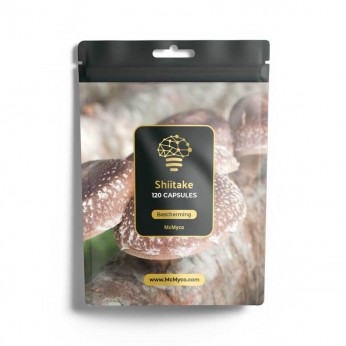 Cápsulas de hongo Shiitake 120 unidades, sobre.