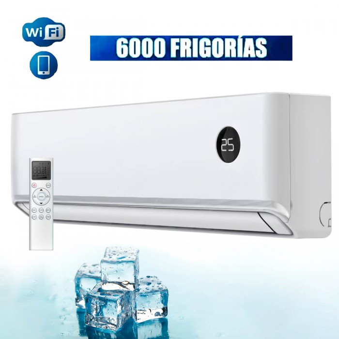 Aire acondicionado Brisagreen 6 de 6000 frigorías, con mando y split.
