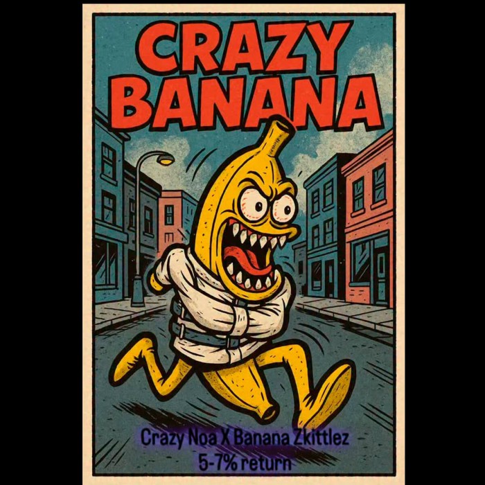Semillas de marihuana regulares Crazy Banana de Bask Triangle Farms, logotipo.