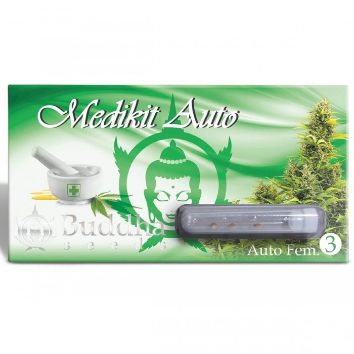 Auto Medikit CBD de Buddha Seeds - Semillas feminizadas de marihuana medicinal, blister.