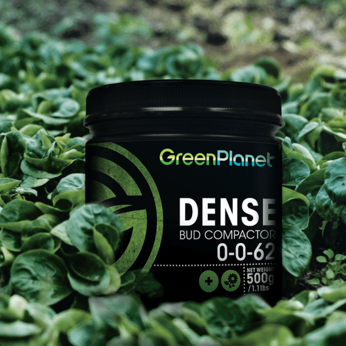 Dense de Green Planet, bote de abono de floración.