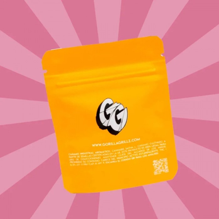 Hachís CBD / CBN Black Mamba de Gorilla Grillz, contraportada.
