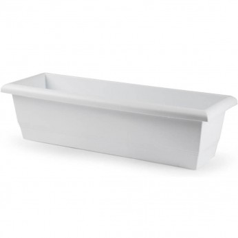 Jardinera Blanca Rectangular de 60 cm.