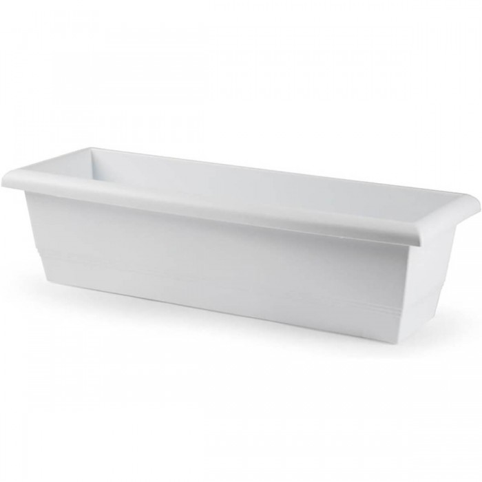Jardinera Blanca Rectangular de 60 cm.