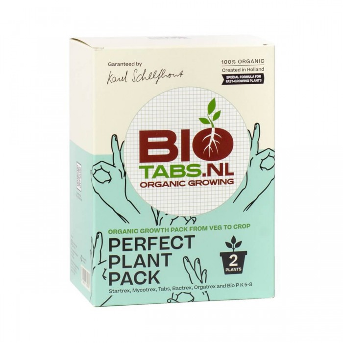 Kit de productos Bio Tabs Perfect Plant, caja.