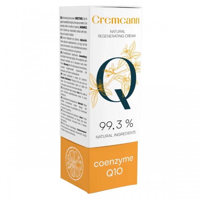 Cremcann Q10 (Annabis) - Crema facial antiedad natural, caja.