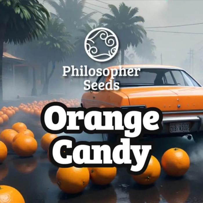 Semillas feminizadas Orange Candy de Philosopher Seeds, logo.