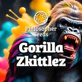 Semillas feminizadas Gorilla Zkittlez de Philosopher Seeds, logo.