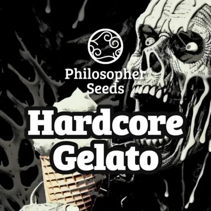 Semillas feminizadas Hardcore Gelato de Philosopher Seeds, logo.