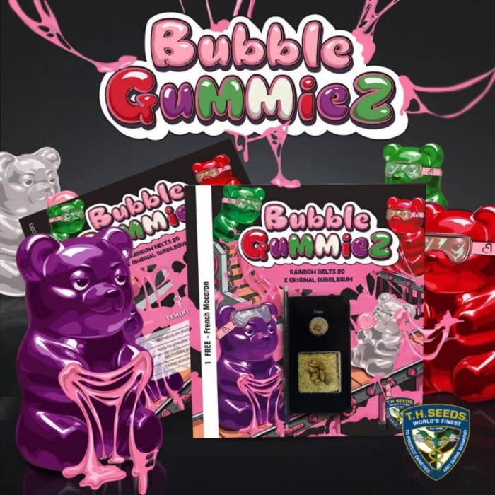 Semillas feminizadas Bubblegummiez de T.H. Seeds, portada.