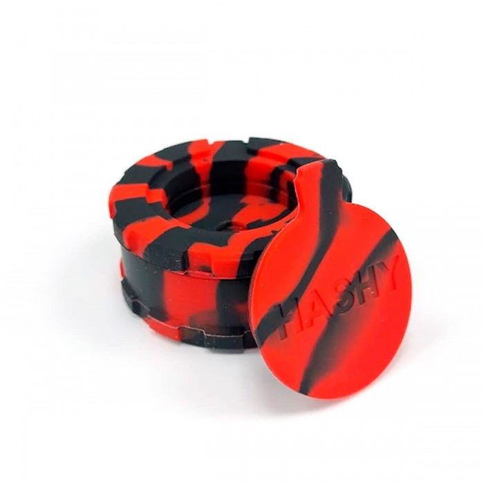 Grinder de silicona con tapa 55mm, color rojo tapa.