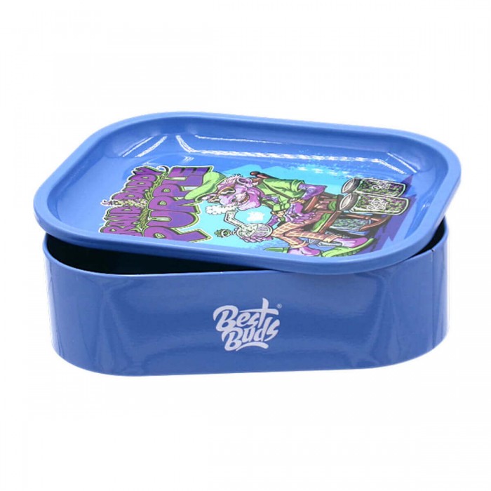Bandeja + Caja para guardar artículos de fumador, abierta.