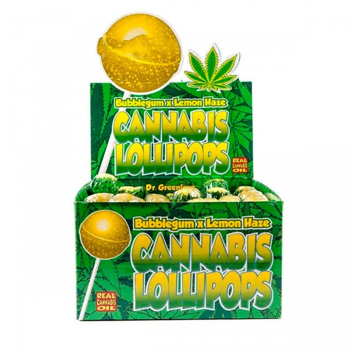 Lollipops de Marihuana con sabor lemon.