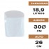Maceta Root Tex Cuadrada Blanca de 18,92L.