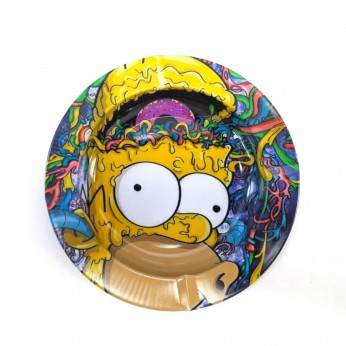 Cenicero de Metal redondo Homer Simpson V2 13,5 cm.