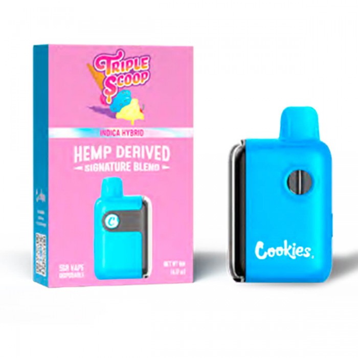 Vaper desechable Cookies de 5g 5ml con 10-OH Triple Scoop.