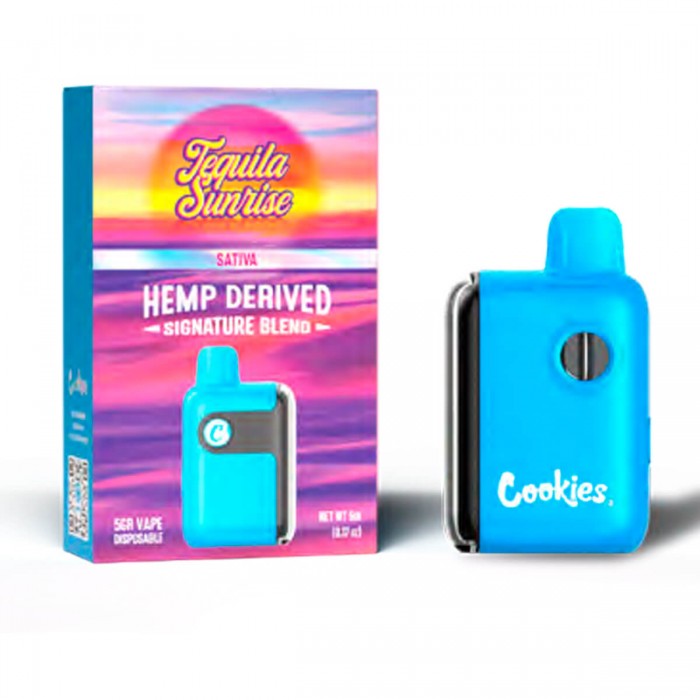 Vaper desechable Cookies de 5g 5ml con 10-OH Tequila Sunrise.