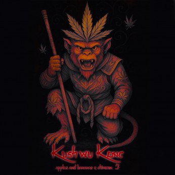 Semillas de marihuana feminizadas Kush Wu Kong de Dr. Love Seeds, logotipo.
