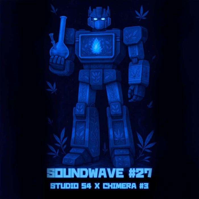 Semillas de marihuana feminizadas Soundwave #27 de Dr. Love Seeds, logotipo.