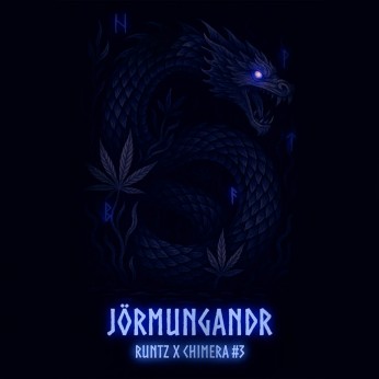 Semillas de marihuana feminizadas Jörmungandr de Dr. Love Seeds, logotipo.