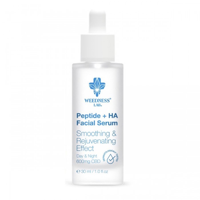 Crema CBD Weedness péptidos y ácido hialurónico, envase de 50ml.