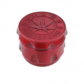 Grinder Amsterdam Rojo Hoja polinizador 53mm, cerrado.
