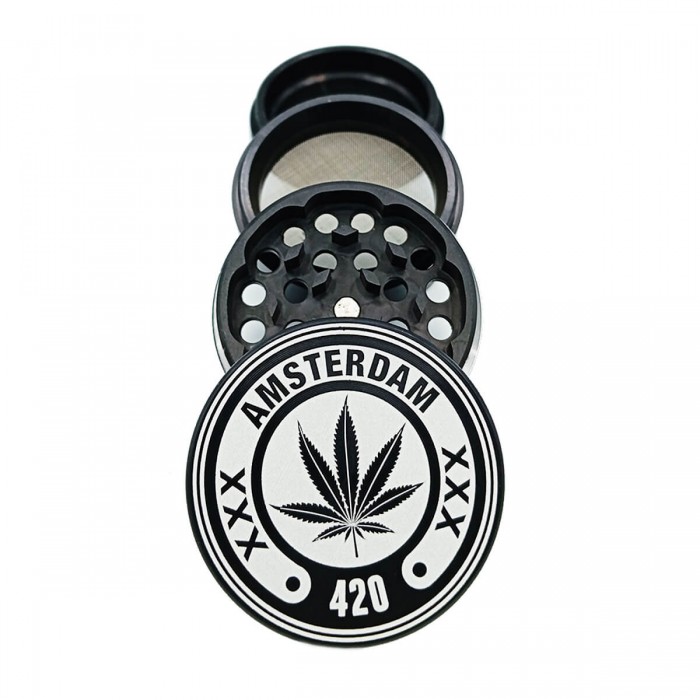 Grinder Amsterdam 420 Negro desmontado.