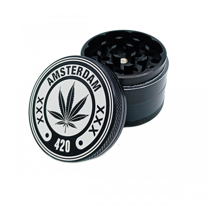 Grinder Amsterdam 420 Negro abierto.