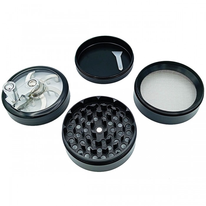 Grinder Molinillo 4 partes Negro 63x66mm, desmontado.