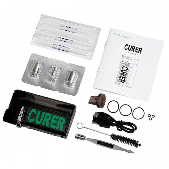 Vaporizador Curer de LTQ para hierbas, resinas, concentrados y E-Liquids, componentes.