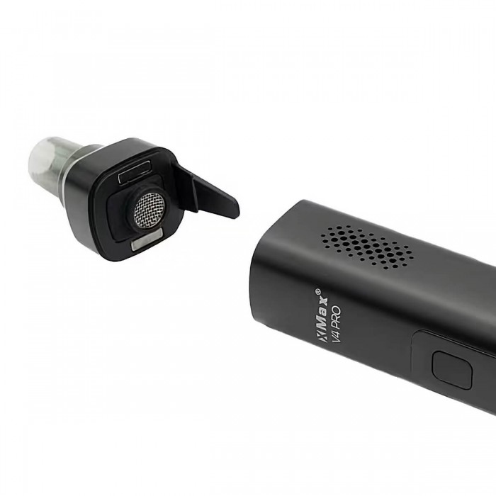 Vaporizador de hierbas y concentrados X-Max V4 Pro Black, boquilla separada.