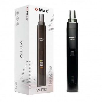 Vaporizador de hierbas y concentrados X-Max V4 Pro Black, presentación.