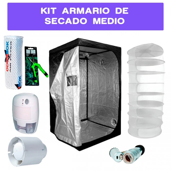 Kit armario de secado medio Cultibox Light 100x100x200
