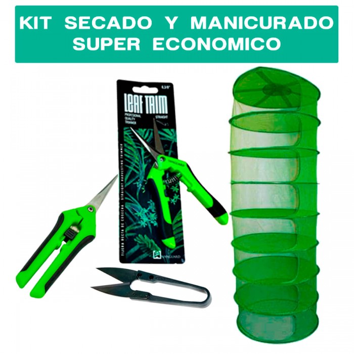 Kit de pelado y manicurado super económico para cogollos de marihuana.