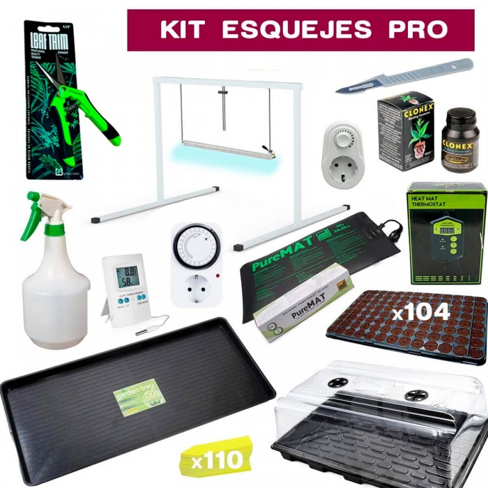 Kit de esquejes profesional con todo lo necesario, incluido luz led