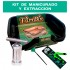 Kit de extracción de resina y manicura para marihuana.