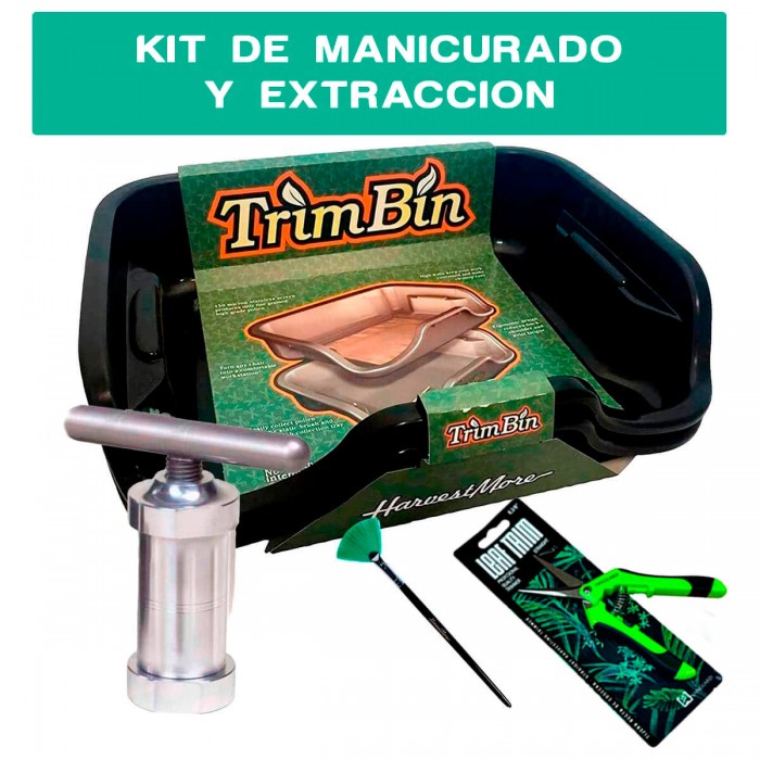 Kit de extracción de resina y manicura para marihuana.