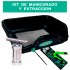 Kit de extracción de resina y manicura para marihuana con malla tamiz.