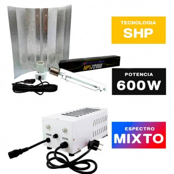 Kit de iluminación magnético sodio 600w + Lumii Black